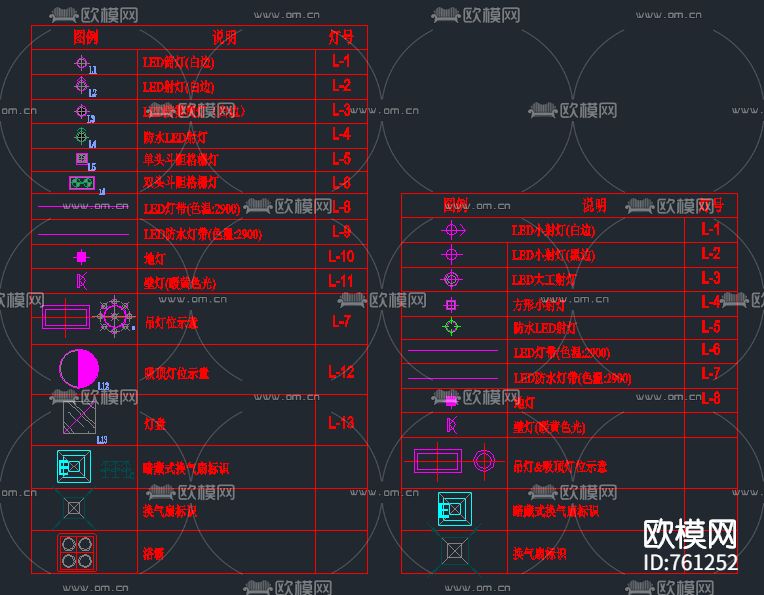 开关插座CAD图库下载（渲染图1）