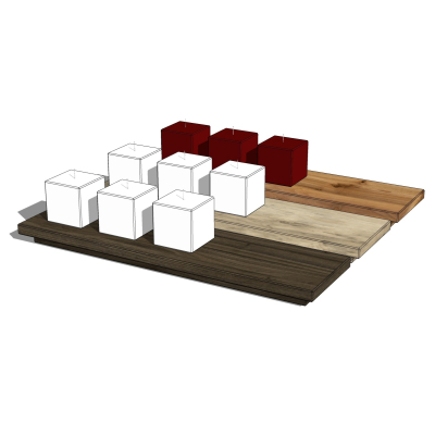 现代烛台灯免费su模型