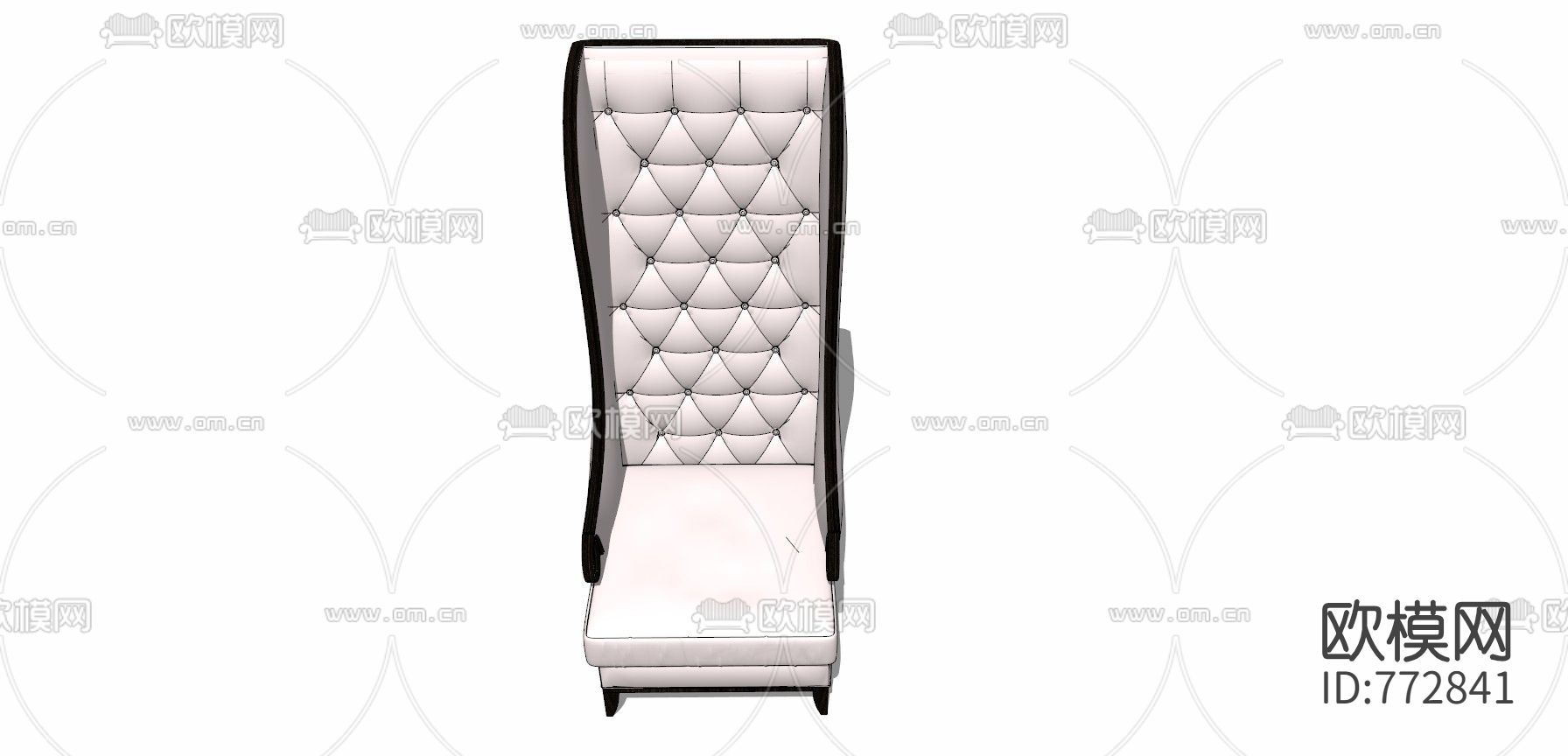 欧式皮革单人沙发免费su模型下载