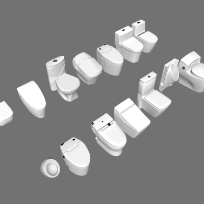  现代智能马桶su模型 