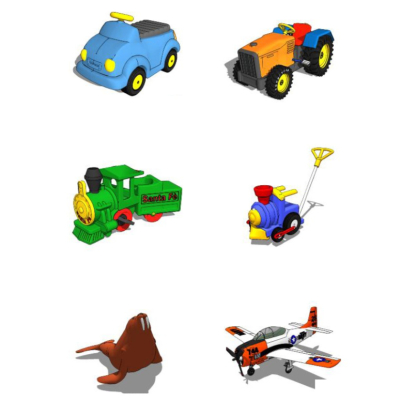  现代儿童玩具su模型 