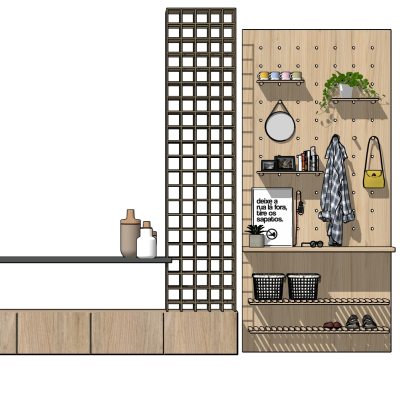  现代壁柜su模型 