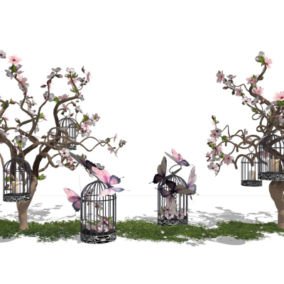  现代梨树su模型 