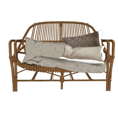  现代藤编户外椅su模型 