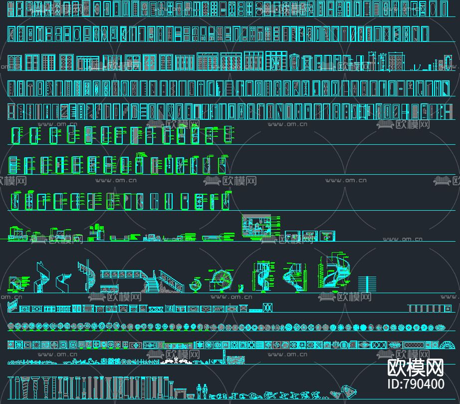 家具陈设cad图库下载（渲染图4）