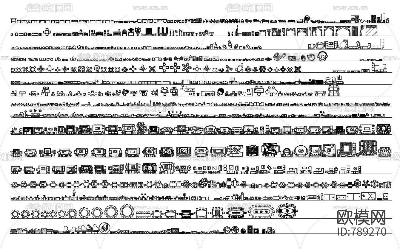 家装工装常用cad图库下载（渲染图5）