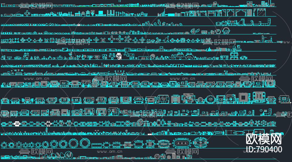 家具陈设cad图库下载（渲染图7）