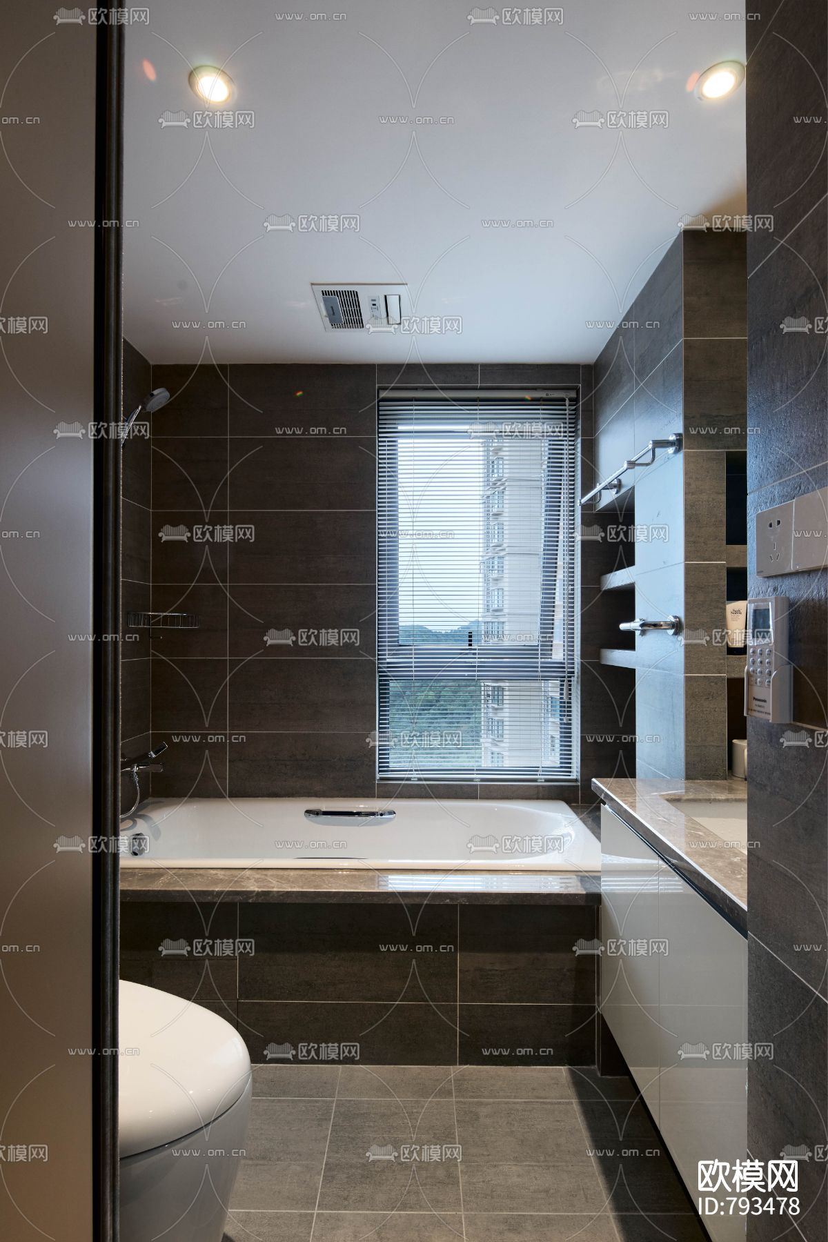 现代住宅cad施工图下载（渲染图3）