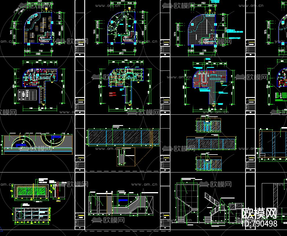 餐饮店CAD施工图下载