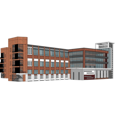 现代教学楼免费su模型