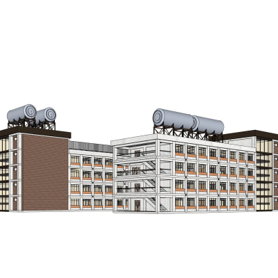 现代教学楼免费su模型
