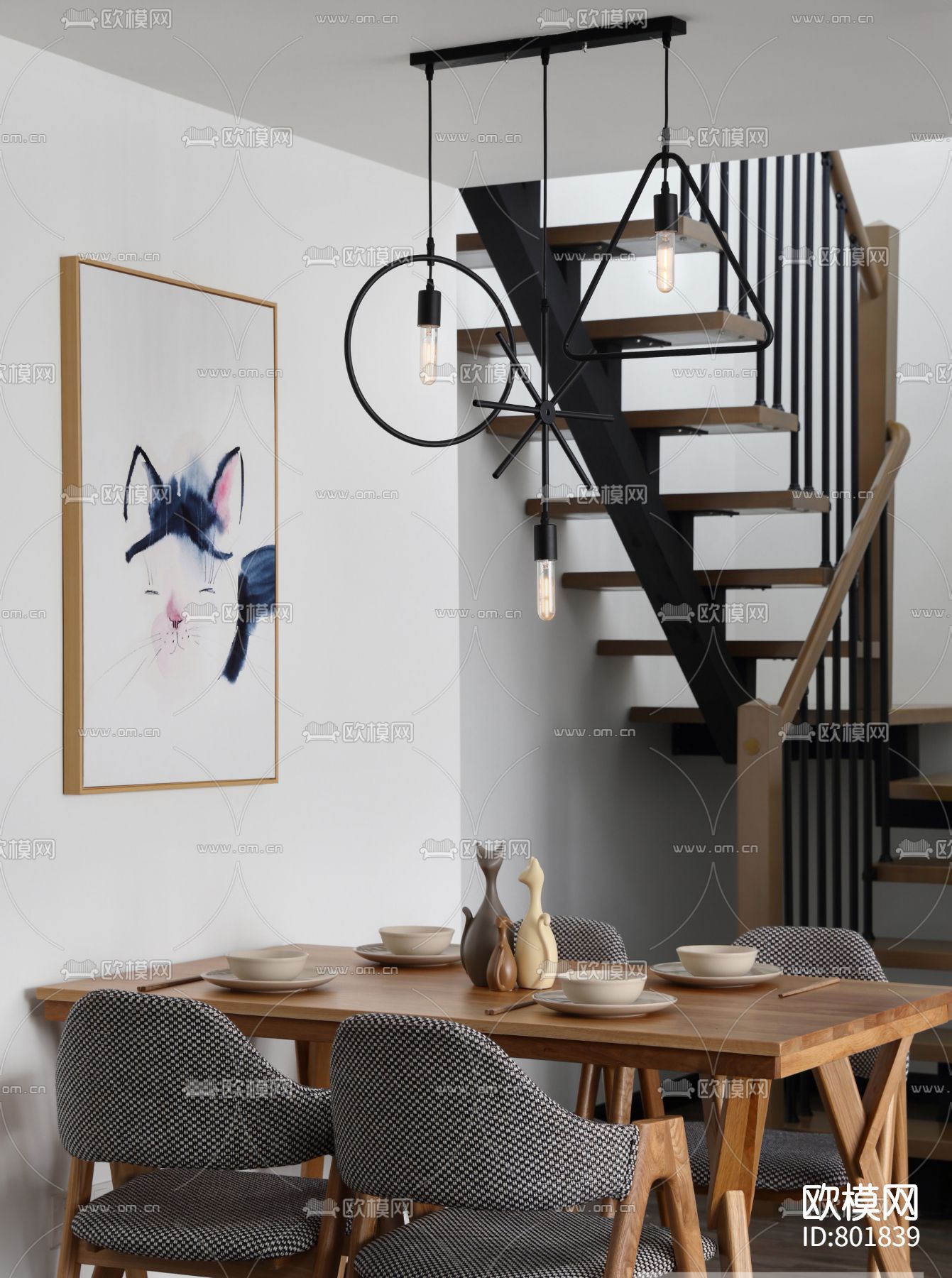 北欧复式 嘉业阳光城全套施工图下载（渲染图6）