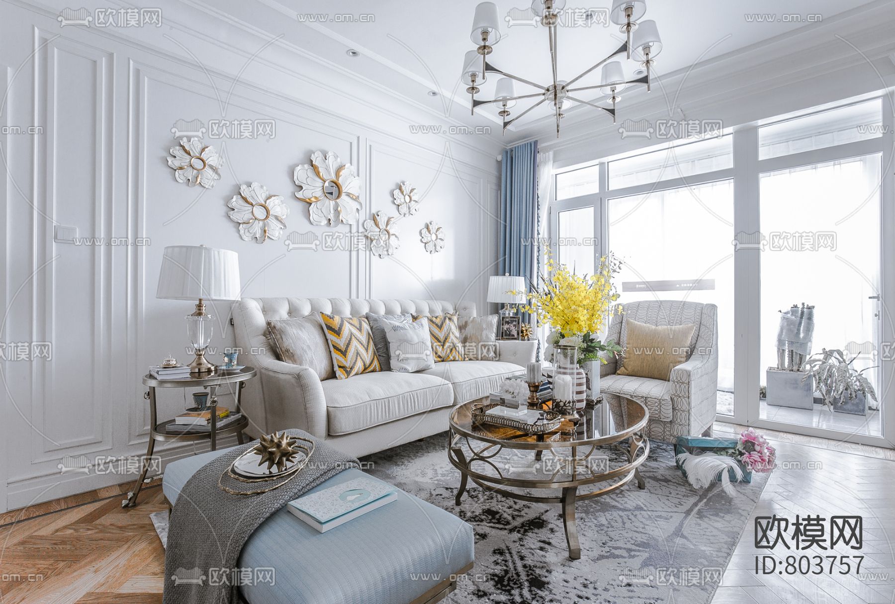 青岛海德公学E地块样板间施工图下载（渲染图5）