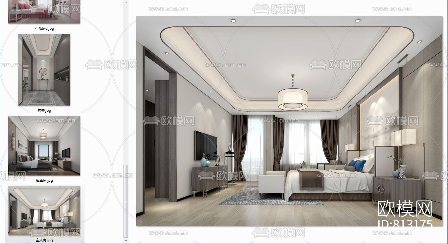 广州保利英伦堡别墅CAD施工图下载（渲染图4）