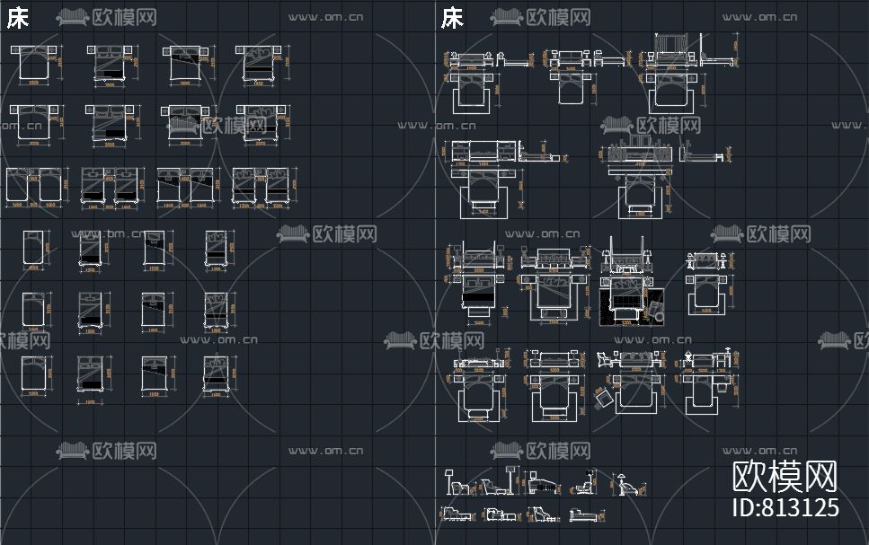 家具模块CAD图库
