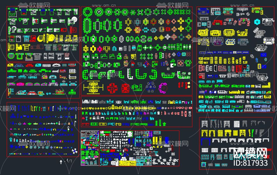 各种家装软装CAD图库下载（渲染图3）