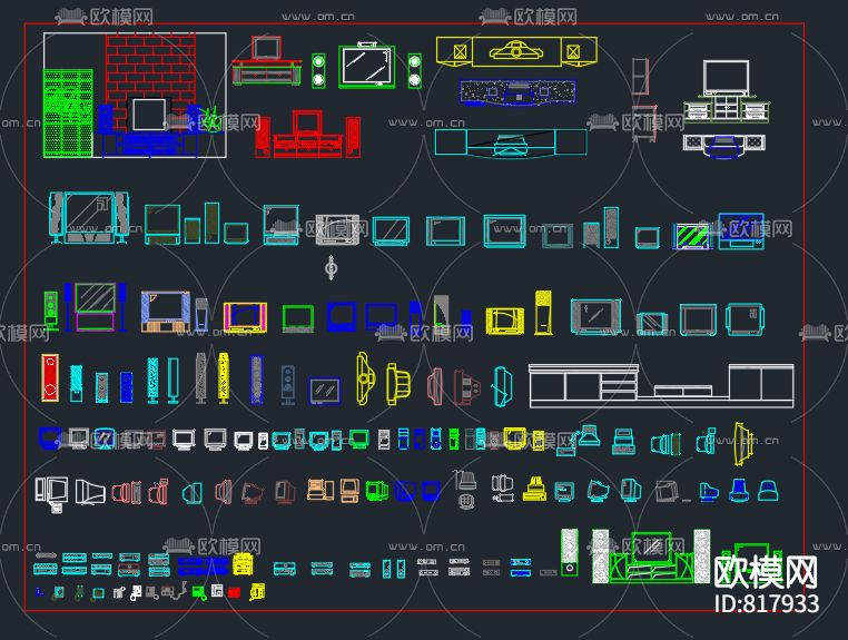 各种家装软装CAD图库下载（渲染图2）