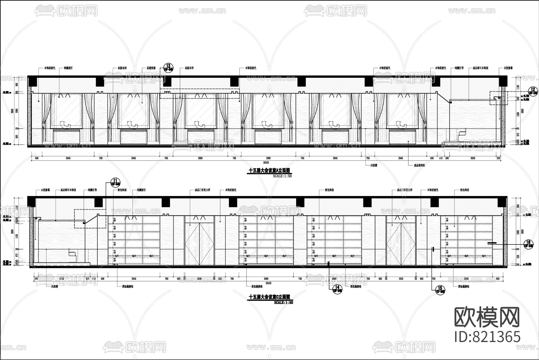 新濠酒店混搭风格CAD施工图下载（渲染图4）