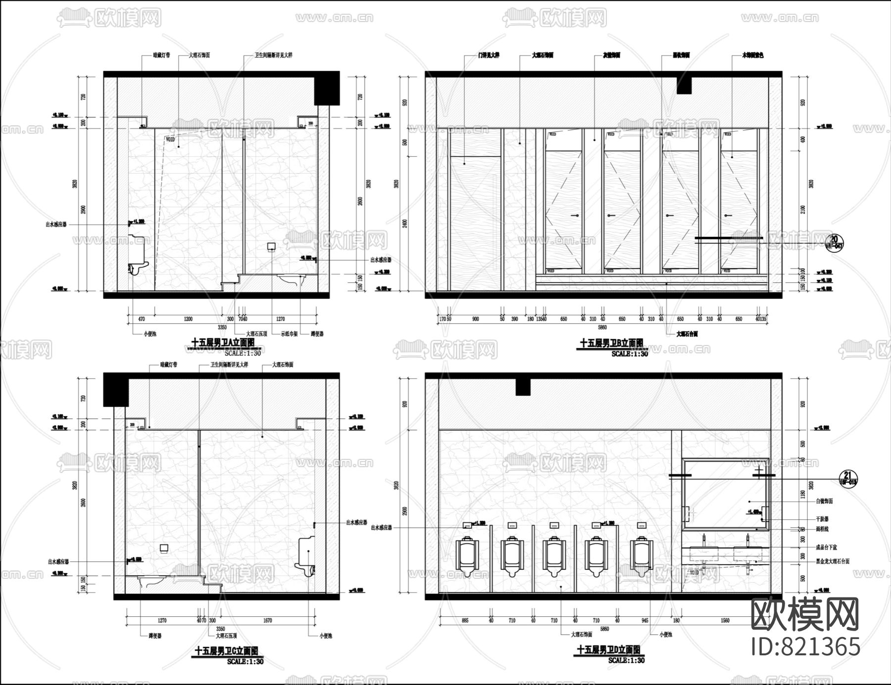 新濠酒店混搭风格CAD施工图下载（渲染图6）