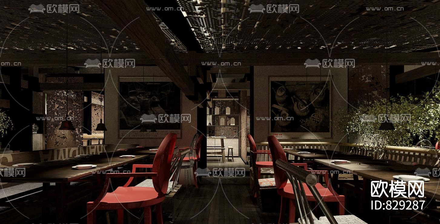 西溪天堂外婆家效果图+施工图+实景下载（渲染图2）