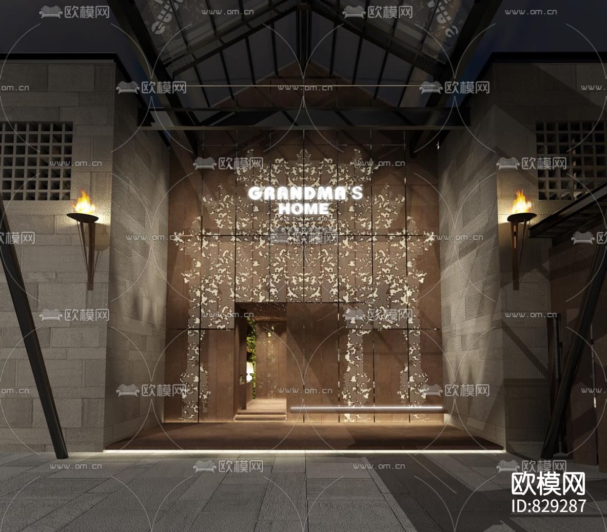 西溪天堂外婆家效果图+施工图+实景下载（渲染图1）