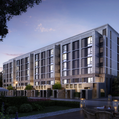 现代多层住宅建筑外观3d模型