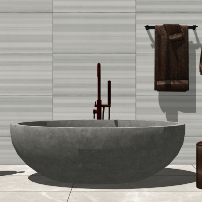  现代浴缸su模型 