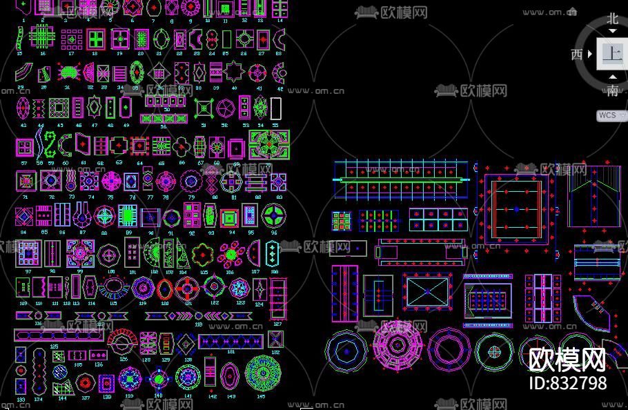 天棚造型CAD图库下载