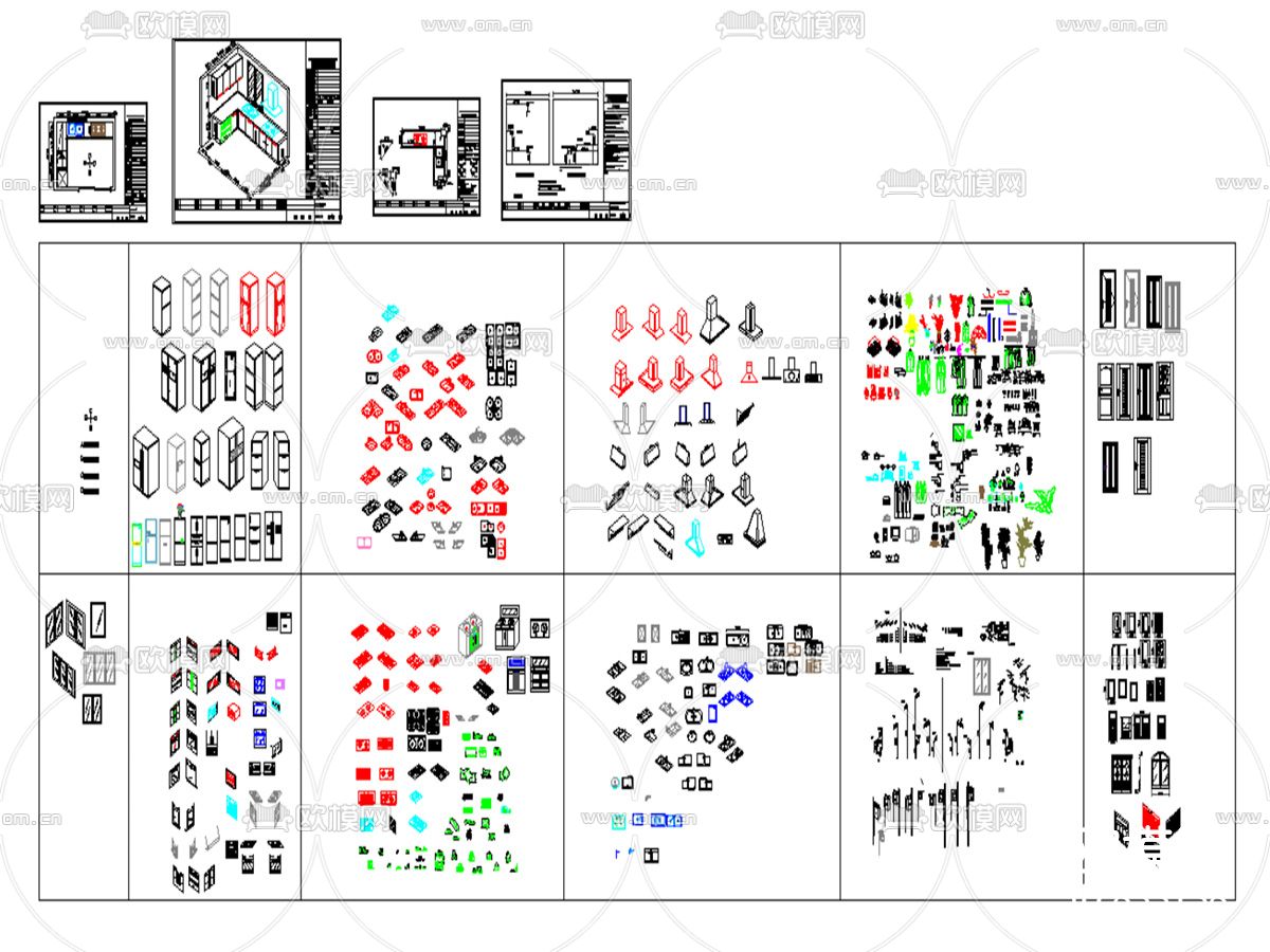 橱柜立体模块下载（渲染图5）