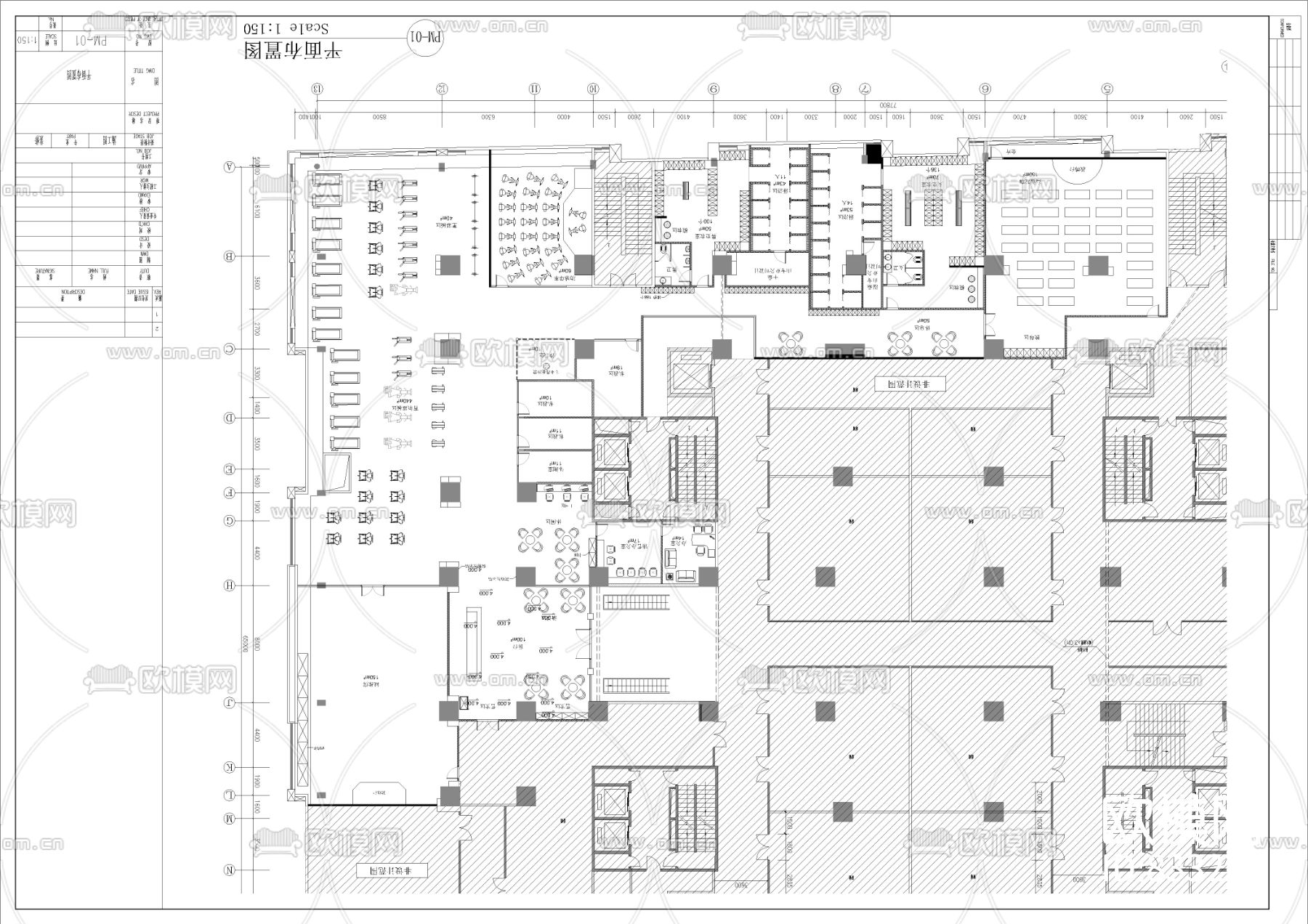 健身俱乐部室内CAD施工图下载（渲染图7）