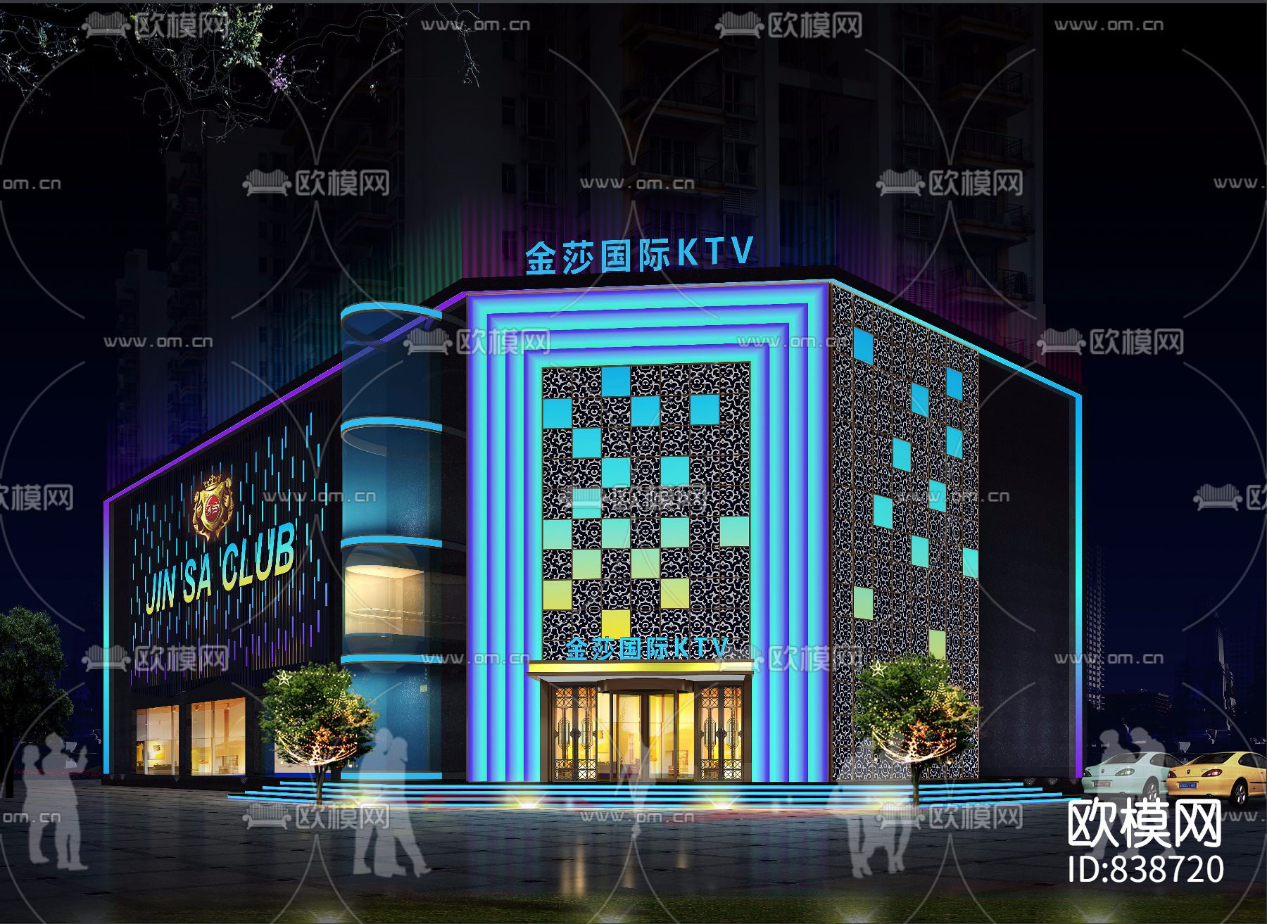 欧式梦幻奢华KTV设计施工图下载（渲染图1）