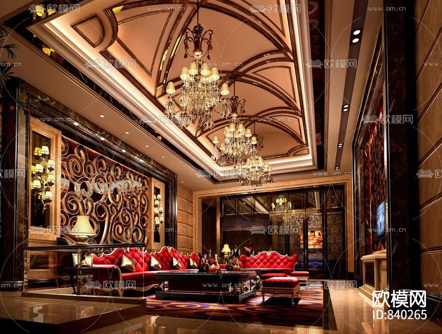 [酒吧KTV]--红舫国际商务娱乐会所施工图下载（渲染图1）