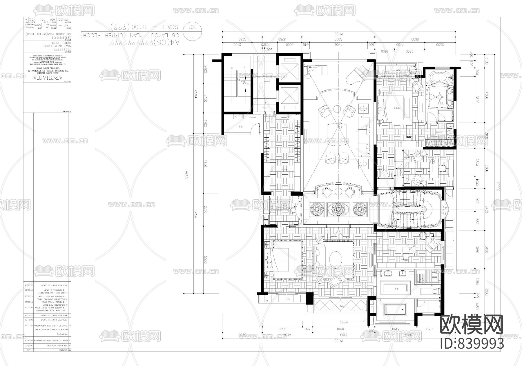 邱德光北京星河湾欧式新古典A4C6型施工图下载（渲染图3）