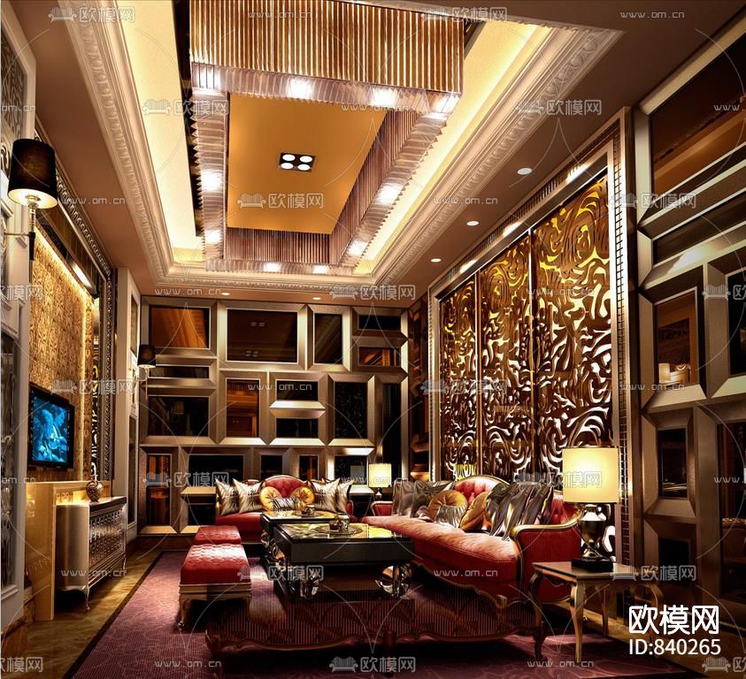 [酒吧KTV]--红舫国际商务娱乐会所施工图下载（渲染图2）