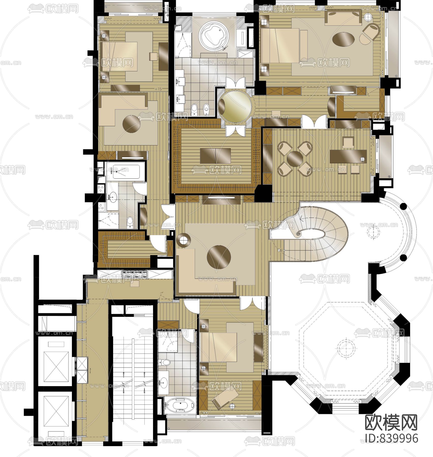 邱德光北京星河灣三期施工图·下载（渲染图5）