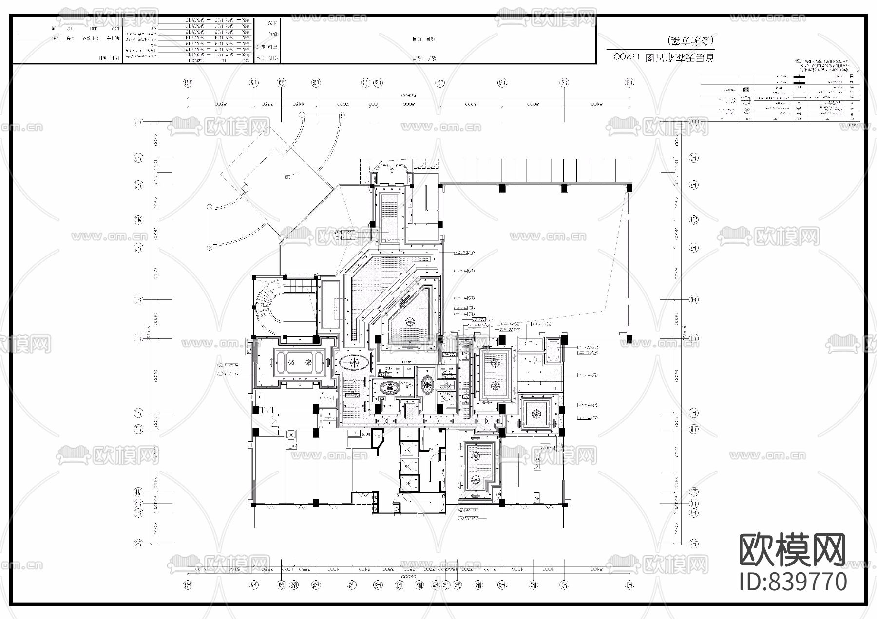 欧式奢华典雅娱乐会所室内施工图下载（渲染图7）