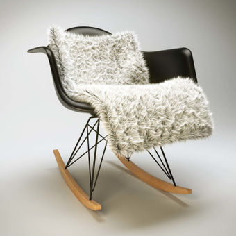 北欧塑料摇椅3d模型