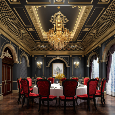 餐厅包房3d模型