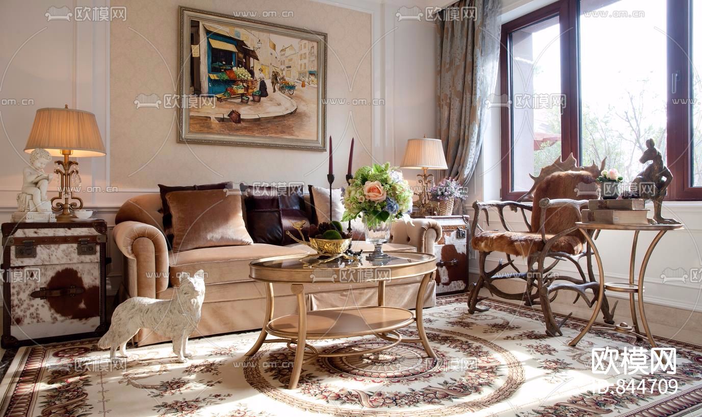 上海风景水岸D户型室内装饰工程下载（渲染图4）