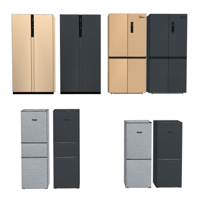  现代电冰箱su模型 