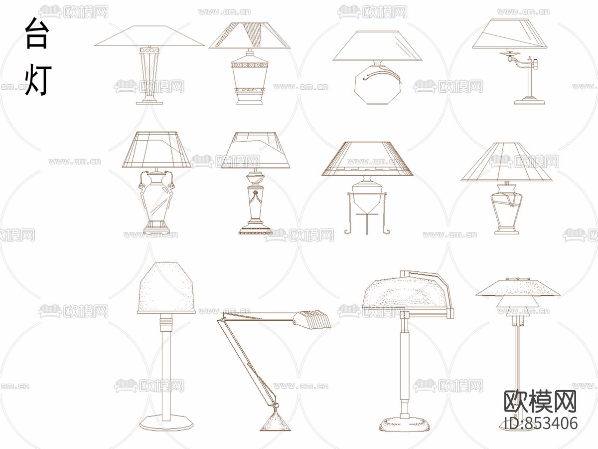 CAD精品灯具素材下载（渲染图6）