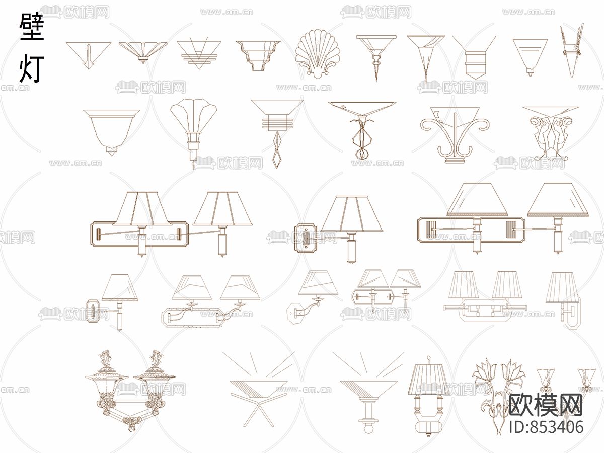 CAD精品灯具素材下载（渲染图5）