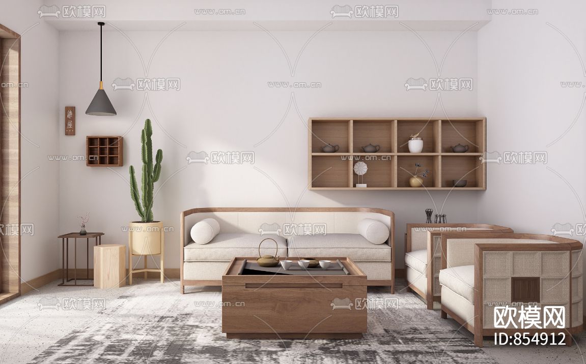 民宿全套施工图下载（渲染图2）