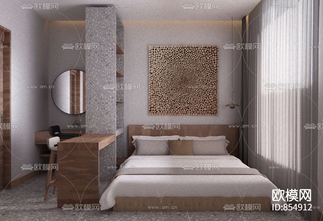 民宿全套施工图下载（渲染图1）