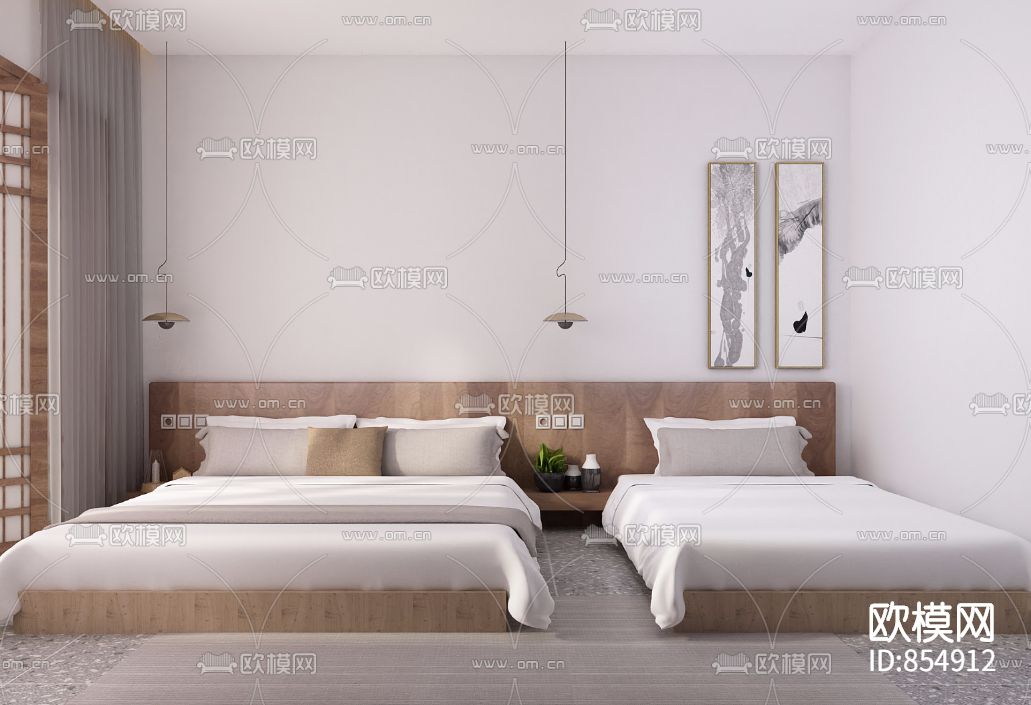 民宿全套施工图下载（渲染图5）