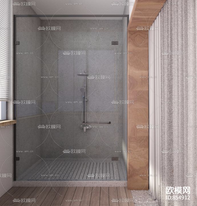 民宿全套施工图下载（渲染图3）