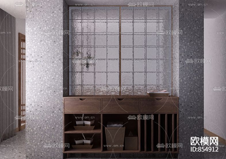 民宿全套施工图下载（渲染图4）