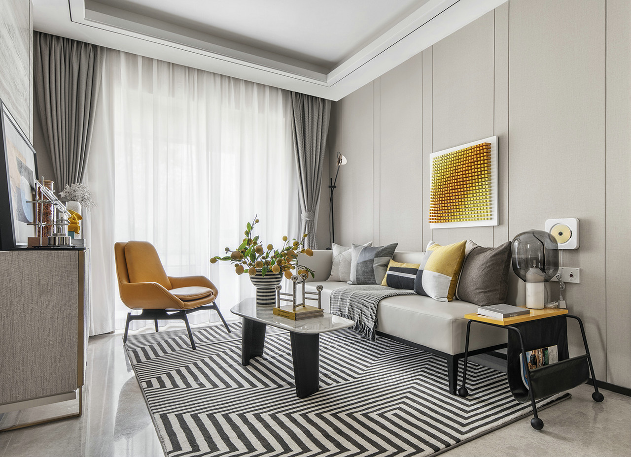 库玛设计 现代皮革沙发组合