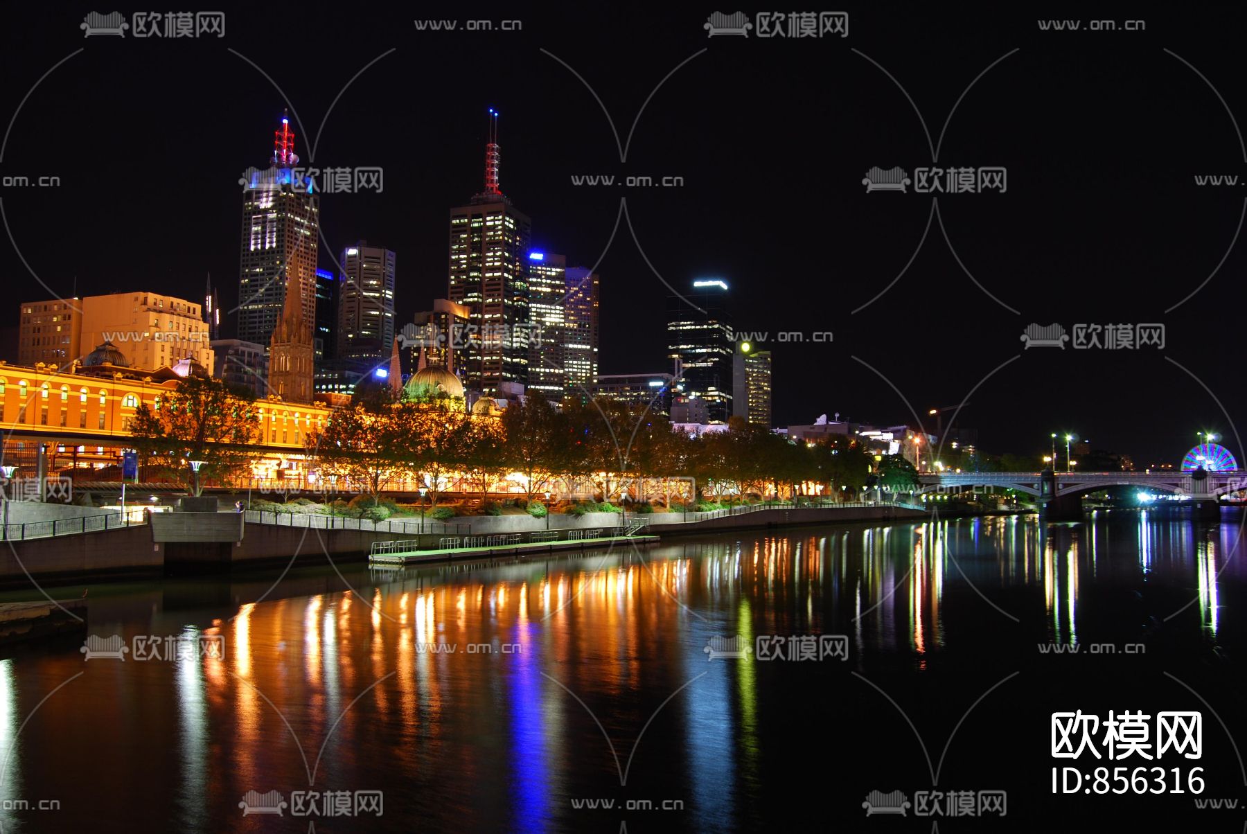 高清城市夜景贴图下载