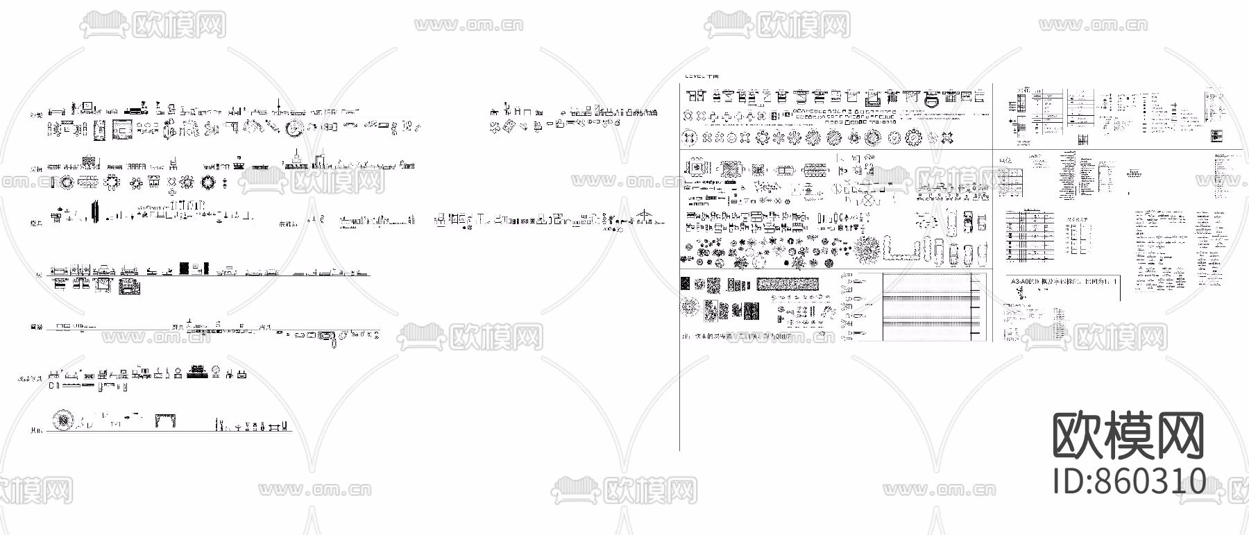 平面里面对应套图块总集